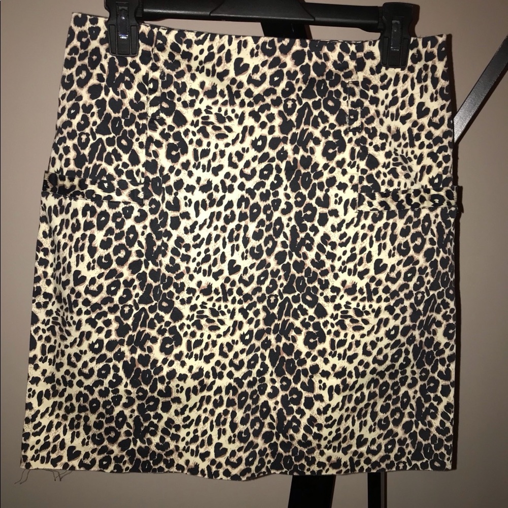 Twenty One Leopard Print Midi Skirt NWOT